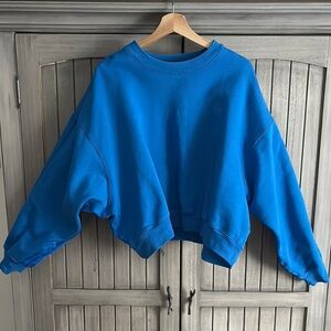 Adidas Blue Oversized Sweatshirt